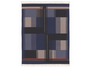 ZET - Rectangular wool rug with geometric shapes by e15