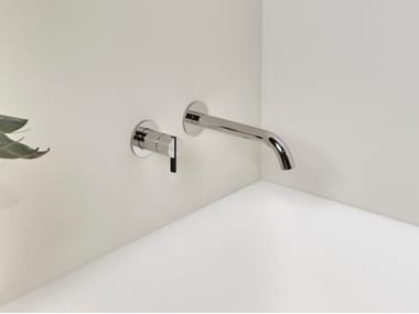 ESSENTIA - 2 hole wall-mounted stainless steel washbasin mixer by Antonio Lupi Design