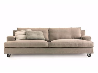ABERDEEN - 2 seater fabric sofa with castors by Lema