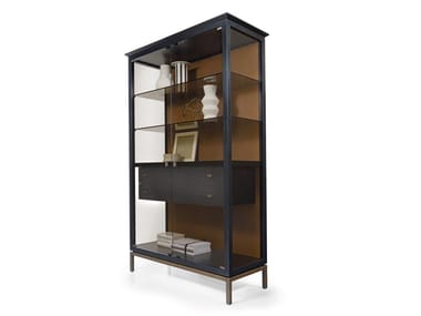 ADA 2.0 - Wood and glass display cabinet with integrated lighting by Riva 1920