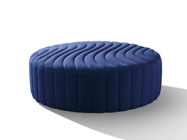 ADAGIO - Upholstered round fabric pouf by Wittmann