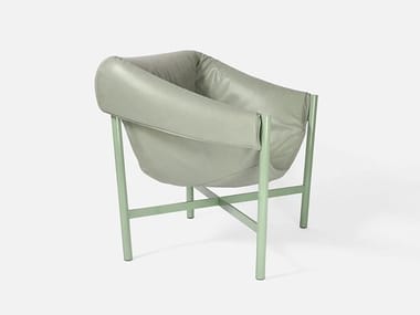 FALSTAFF - Leather armchair with armrests by Dante - Goods And Bads