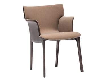 ADELA REX SO1410 - Oak chair with armrests by Andreu World