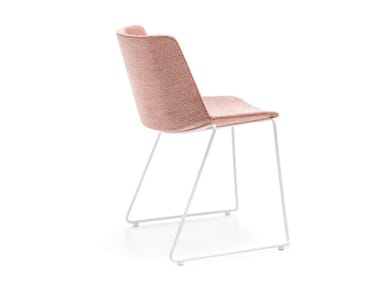 A?KU SOFT - Sled base fabric chair by MDF Italia