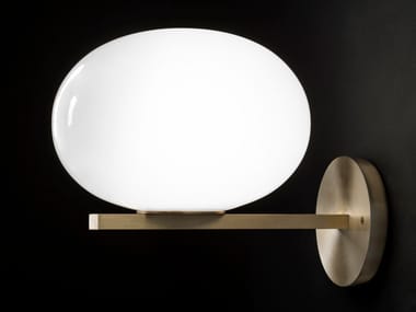 ALBA - 176 - Brass and glass wall lamp by Oluce