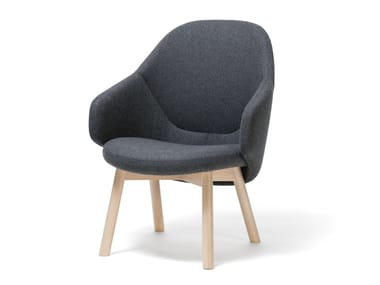 ALBU LOUNGE - Fabric easy chair with armrests by TON