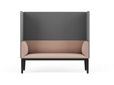 ALPLUS - High-back fabric small sofa by Frezza