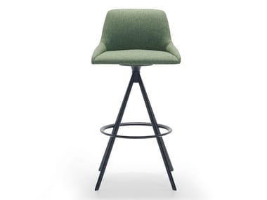 ALYA BQ1590 / BQ1591 - High swivel fabric stool with back by Andreu World