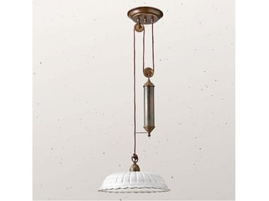 ANITA 061.12 - LED adjustable ceramic pendant lamp by Il Fanale