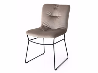 ANNIE SOFT - Sled base upholstered fabric chair by Calligaris