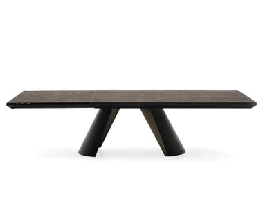 APIAN - Extending ceramic table with drawers by Calligaris