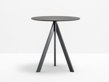 ARKI-BASE ARK3 - Round square steel contract table by Pedrali