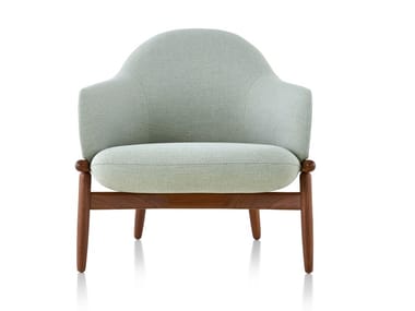 REFRAME - Fabric armchair with armrests by Herman Miller