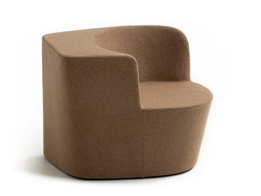 TABA - Felt armchair with armrests by Moroso