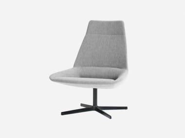 DUNAS XL - Swivel fabric armchair with 4-spoke base by Inclass