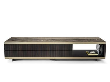 ASPEN-EVO - Wooden sideboard with drawers by Longhi