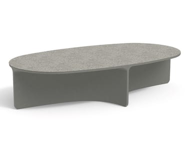 ASPIC 003 - Low oval cement garden side table by RODA