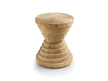 ASTRATI - Low solid cedar wood stool by Riva 1920