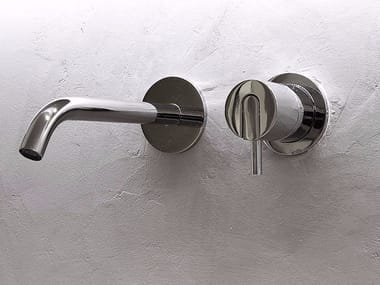 AYATI - 2 hole wall-mounted single handle stainless steel washbasin mixer by Antonio Lupi Design