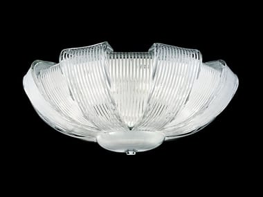 PLISSE? - Venetian crystal ceiling lamp by Barovier&Toso