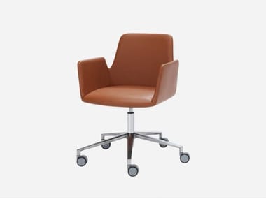 ALTEA - Swivel low back leather office chair by Inclass