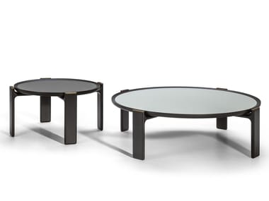 DUO - Round glass coffee table by Poltrona Frau