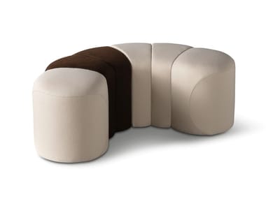 BACO - Upholstered modular fabric pouf by Meridiani