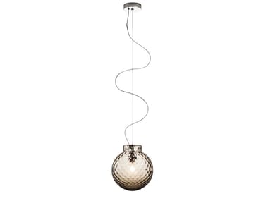 BALLOTON - Blown glass pendant lamp by Venini