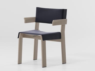 BAND - Aluminium chair with armrests by Kettal