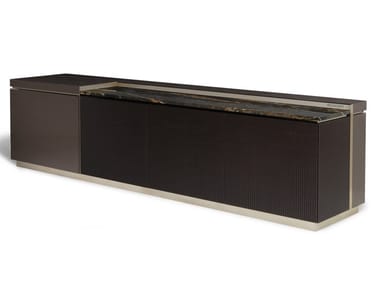 BARBICAN - Marble and wooden sideboard by Visionnaire