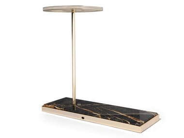 BARNABY - Cordless marble and metal table lamp by Visionnaire