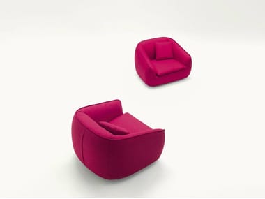 BASK S - Upholstered felt armchair by Paola Lenti