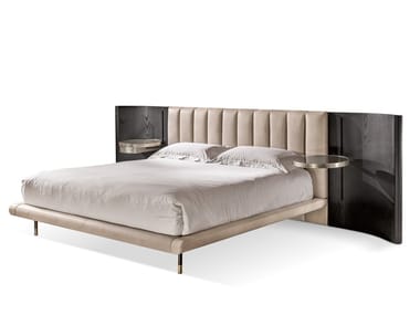 MIRAGE - Upholstered leather bed by Cantori