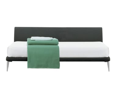 BED - Upholstered fabric or leather bed with removable cover by Cappellini