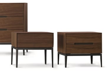 GALA - Wooden bedside table with drawers by Bonaldo