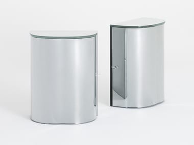 OLTRALPE - Crystal bedside table by Glas Italia