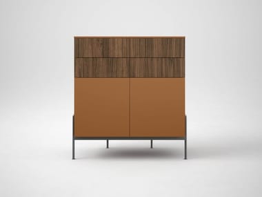 BELT - Wooden highboard with doors by Novamobili