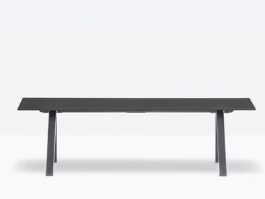 ARKI-BENCH ARKB - Modular bench with solid laminate seat and steel legs by Pedrali