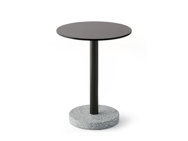 BERNARDO - Round steel garden side table by RODA