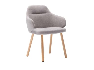 BINAR 60 - Fabric chair with armrests by Inclass