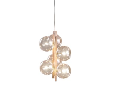 BON TON - Crystal and metal pendant lamp by Bonaldo