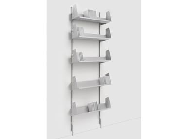 SARMIENTO - Wall-mounted painted metal bookcase by Danese Milano