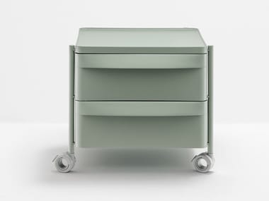 BOXIE BXL 2C - Polypropylene office drawer unit with castors by Pedrali