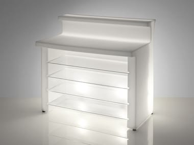 BREAK LINE - Illuminated outdoor polyethylene bar counter by Slide