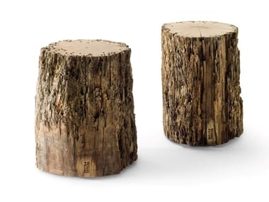 BRICOLA VENEZIA STOOL - Low briccola wood garden stool by Riva 1920