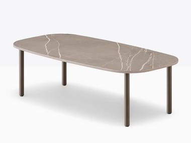 BUDDY BDT_79x40 - Low rectangular laminate coffee table by Pedrali