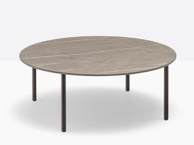 BUDDY BDTD_79 - Low round laminate coffee table by Pedrali