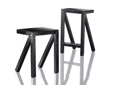 BUREAURAMA - Low aluminium garden stool by Magis