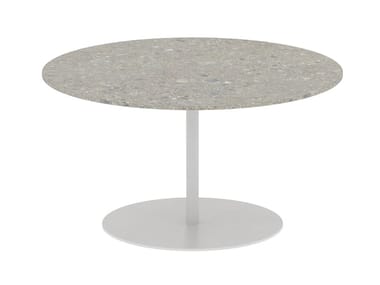 BUTLER - Round ceramic high side table by Royal Botania