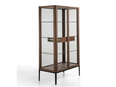 ATSUKO - Wood and glass display cabinet by Porada